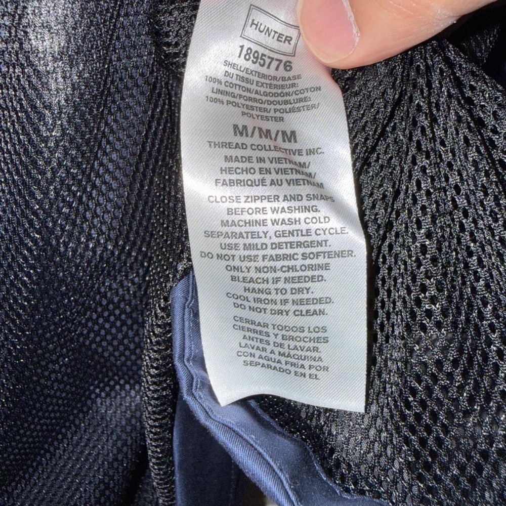 BRAND NEW Hunter Ladies Rain Water Resistant Cotton Smock Navy - SIZE MEDIUM M - Picture 12 of 13